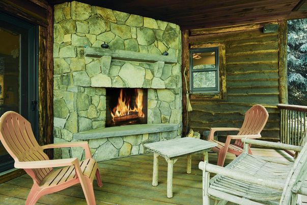 Fireplace, Interior, Stone Walls