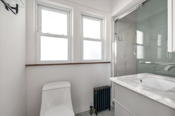 Bathroom, Glass Shower, Interior, Marble Walls