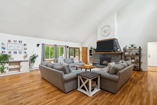 Fireplace, Interior, Living room, Wood Texture Flooring