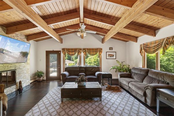 Fireplace, Interior, Living room, Wooden Beams, Wooden Ceilings, Wood Texture Flooring