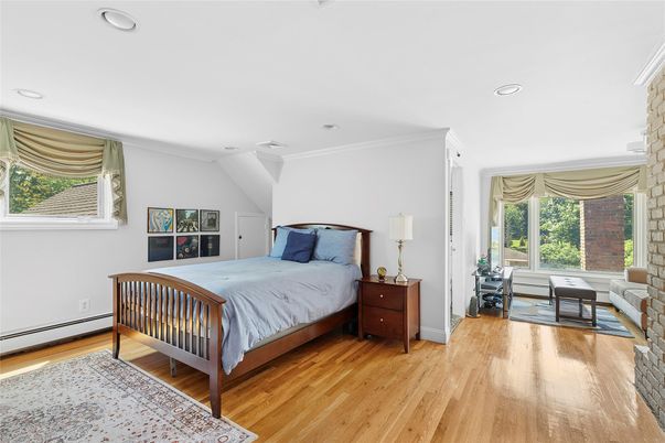Bedroom, Home Office, Interior, Recessed Lighting, Wood Texture Flooring