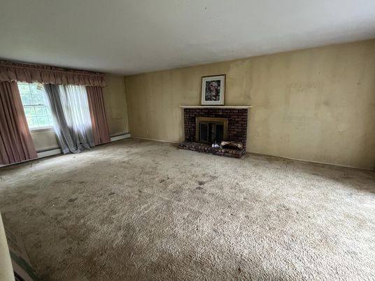 Empty room, Fireplace, Interior