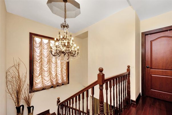 Chandelier, Interior, Wood Texture Flooring