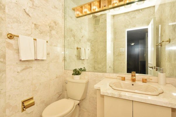 Bathroom, Glass Shower, Interior, Marble Walls
