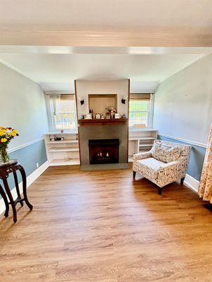 Fireplace, Interior, Wood Texture Flooring