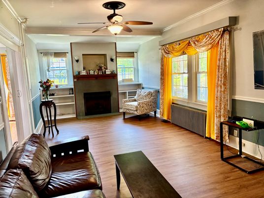 Fireplace, Interior, Wood Texture Flooring