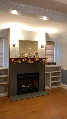 Fireplace, Interior, Wood Texture Flooring