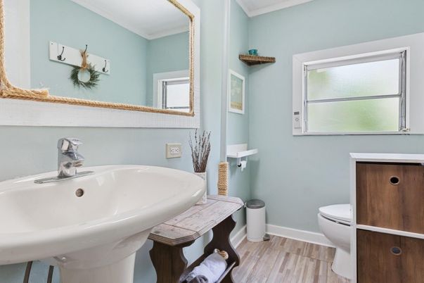 Bathroom, Interior, Wood Texture Flooring
