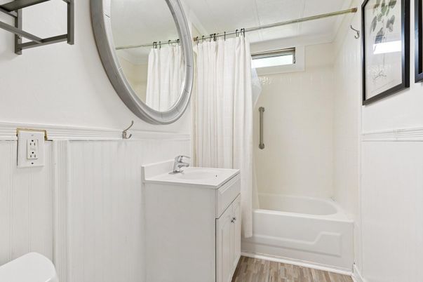 Bathroom, Interior, Wood Texture Flooring