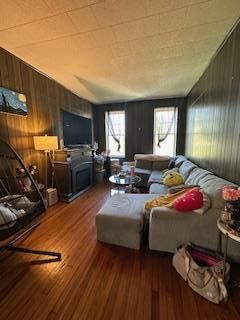 Interior, Living room, Wood Texture Flooring, Wooden Walls