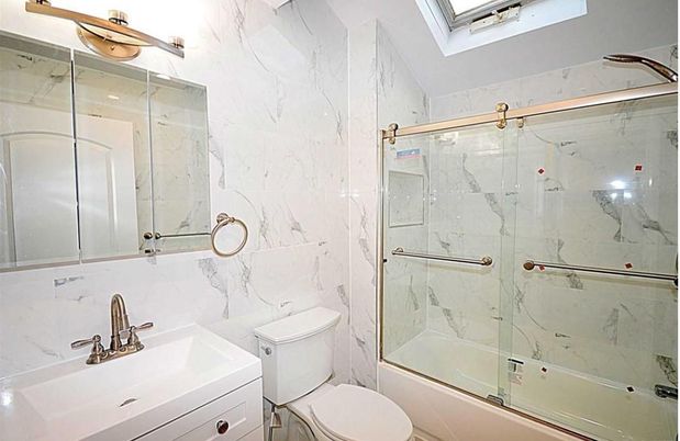 Bathroom, Glass Shower, Interior, Marble Walls