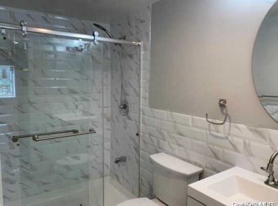 Bathroom, Glass Shower, Interior, Marble Walls