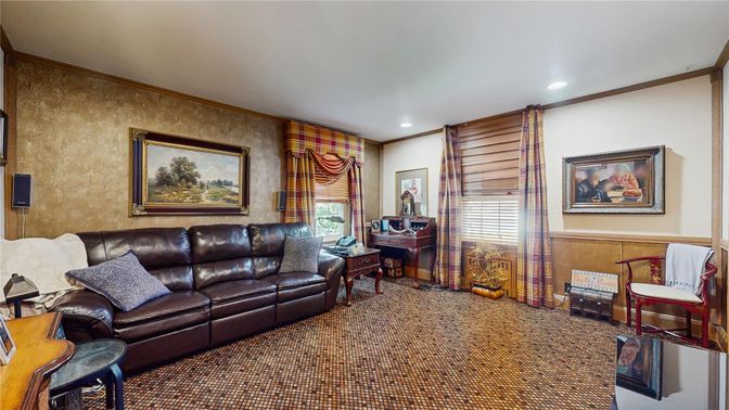 Interior, Living room, Recessed Lighting