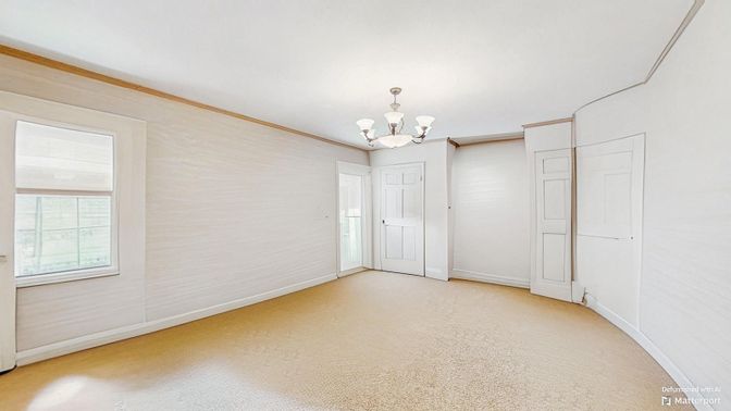 Chandelier, Empty room, Interior
