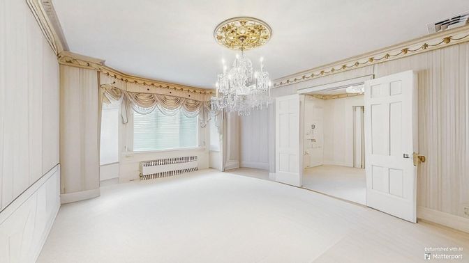 Chandelier, Empty room, Interior