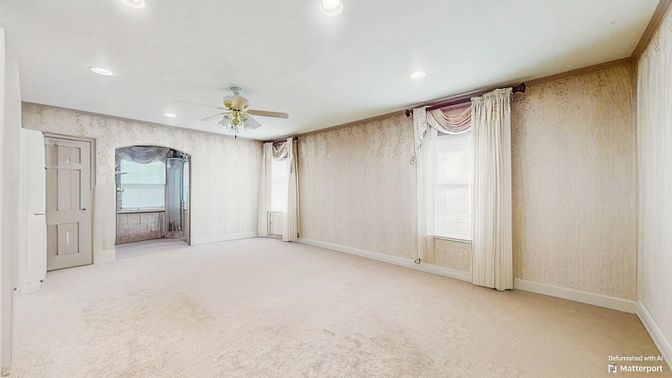 Empty room, Interior, Recessed Lighting
