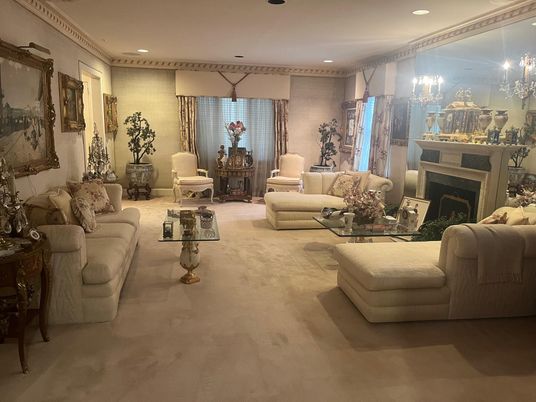Chandelier, Fireplace, Interior, Living room, Recessed Lighting