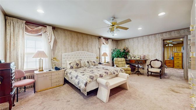Bedroom, Home Office, Interior, Recessed Lighting
