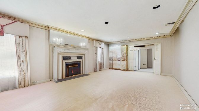 Empty room, Fireplace, Interior, Recessed Lighting