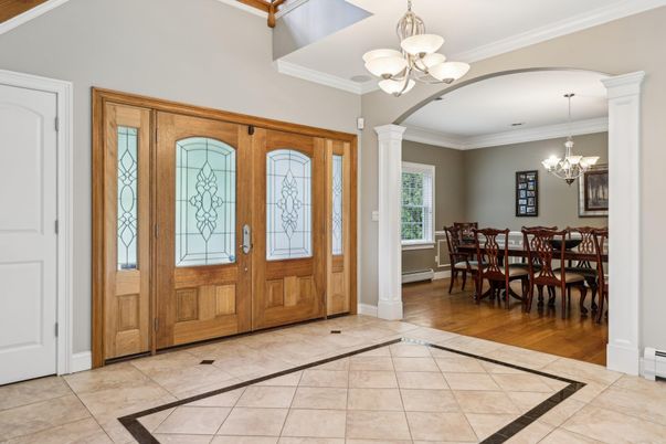 Chandelier, Dining room, Interior, Wood Texture Flooring