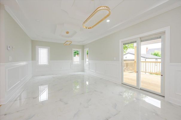 Empty room, Interior, Marble, Pendant Lights, Recessed Lighting