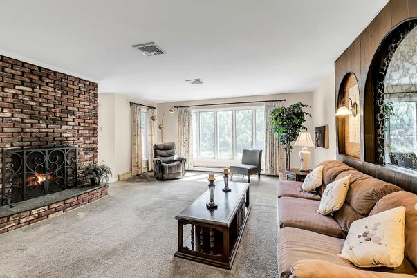 Fireplace, Interior, Living room, Stone Walls