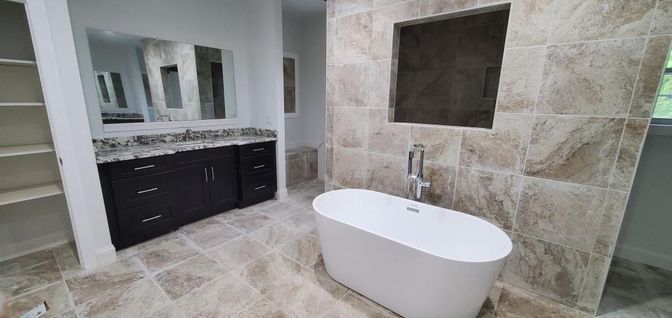 Bathroom, Dual Sink Vanities, Free Standing Baths, Interior