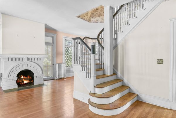 Fireplace, Interior, Wood Texture Flooring