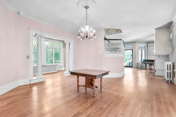 Chandelier, Interior, Piano, Wood Texture Flooring