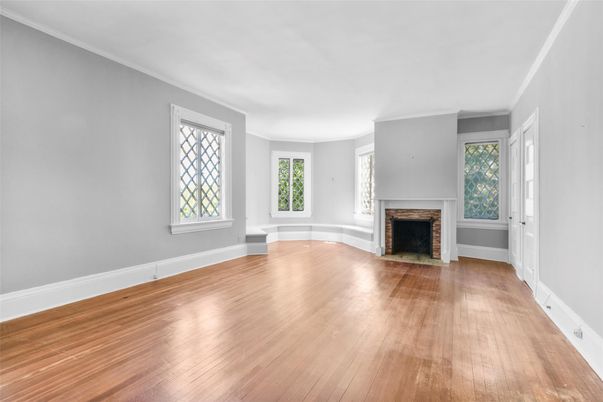 Empty room, Fireplace, Interior, Wood Texture Flooring