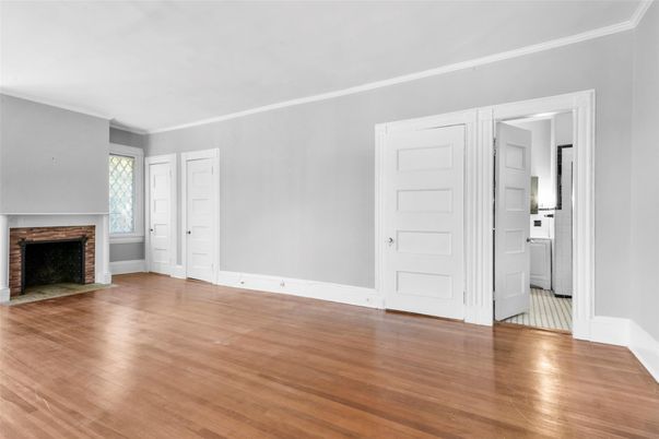 Empty room, Fireplace, Interior, Wood Texture Flooring