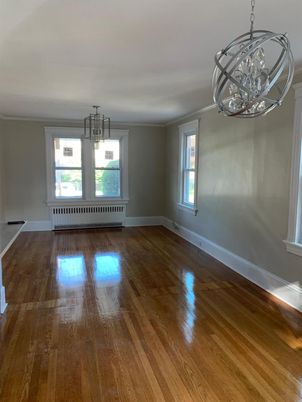 Empty room, Interior, Pendant Lights, Wood Texture Flooring