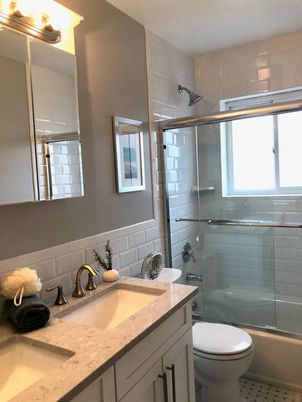 Bathroom, Dual Sink Vanities, Glass Shower, Interior