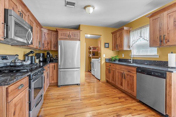 Interior, Kitchen, Wood Texture Flooring