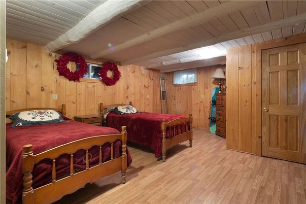Bedroom, Interior, Wooden Beams, Wood Texture Flooring, Wooden Walls