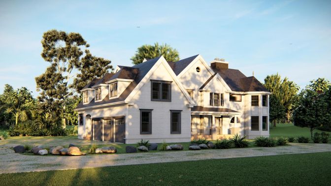 Attached, Backyard, Exterior, Facade, Farmhouse
