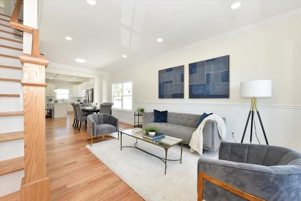 Dining room, Interior, Kitchen, Living room, Pendant Lights, Recessed Lighting, Wood Texture Flooring