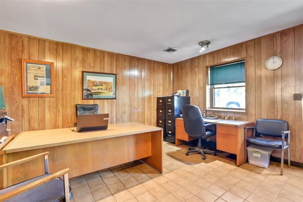 Home Office, Interior, Wooden Walls