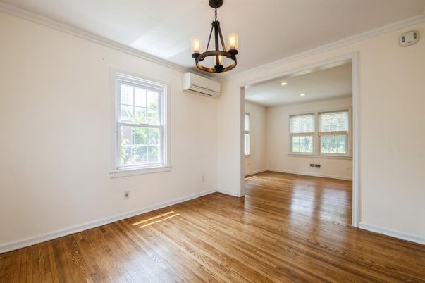 Empty room, Interior, Pendant Lights, Recessed Lighting, Wood Texture Flooring