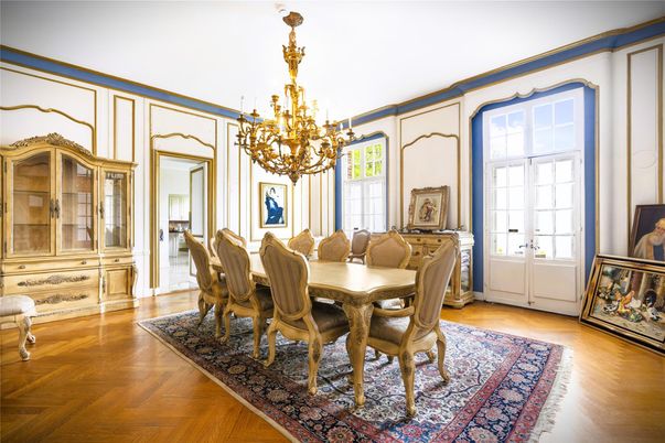 Chandelier, Dining room, Interior, Wood Texture Flooring