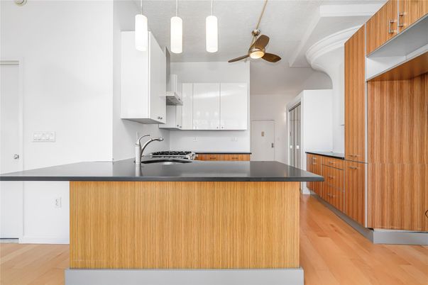 Interior, Kitchen, Pendant Lights, Wood Texture Flooring