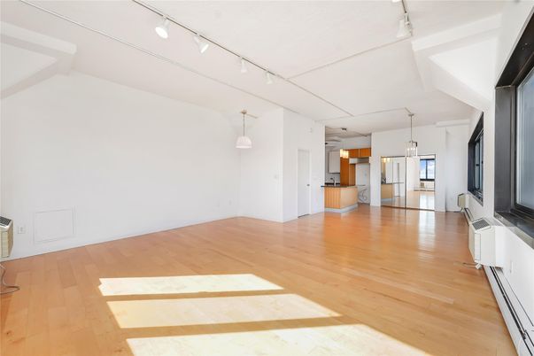 Empty room, Interior, Pendant Lights, Wood Texture Flooring