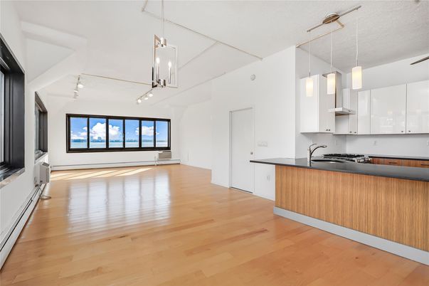 Interior, Kitchen, Pendant Lights, Wood Texture Flooring