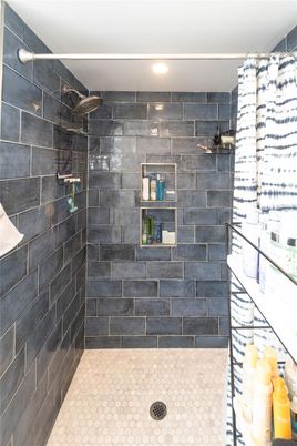 Bathroom, Interior, Recessed Lighting, Stone Walls