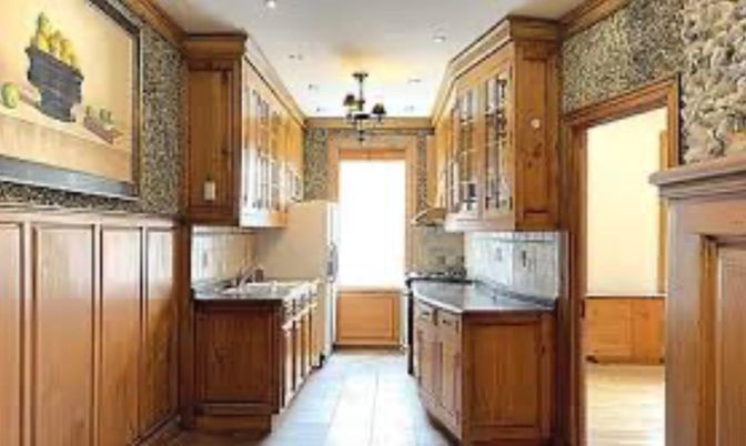 Chandelier, Interior, Kitchen, Recessed Lighting, Wood Texture Flooring