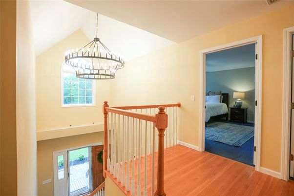 Bedroom, Chandelier, Interior, Pendant Lights, Wood Texture Flooring