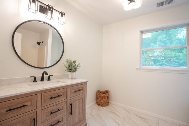 Bathroom, Dual Sink Vanities, Interior, Marble