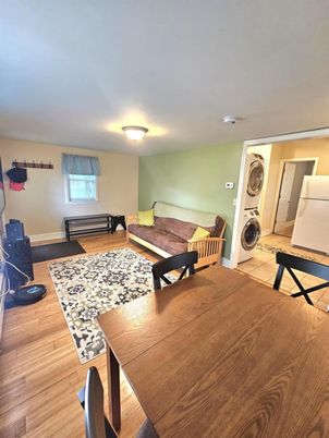 Dining room, Interior, Washer, Wood Texture Flooring