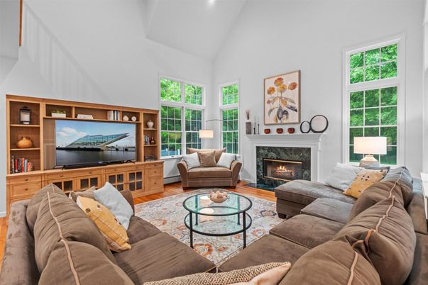 Fireplace, Interior, Living room, Wood Texture Flooring