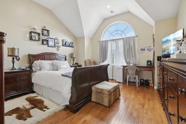 Bedroom, Home Office, Interior, Recessed Lighting, Wood Texture Flooring